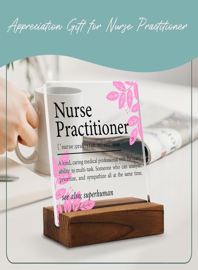 YODOCAMP Appreciation Gifts for Nurse Practitioner Clear Desk Decor Sign, Thank You Gifts for Nursing Students Graduation, Nurses Week NP Definition Office Desk Sign Plaque Gift for Birthday Christmas - Image 4